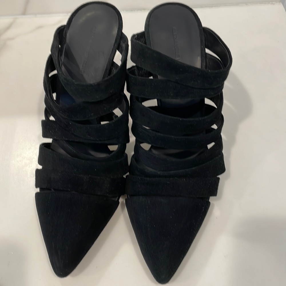 ALEXANDER WANG - suede black mule